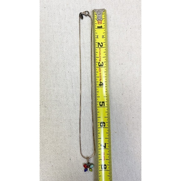 Retired Silpada Sterling Multi Stoned Butterfly Necklace - Picture 7 of 7